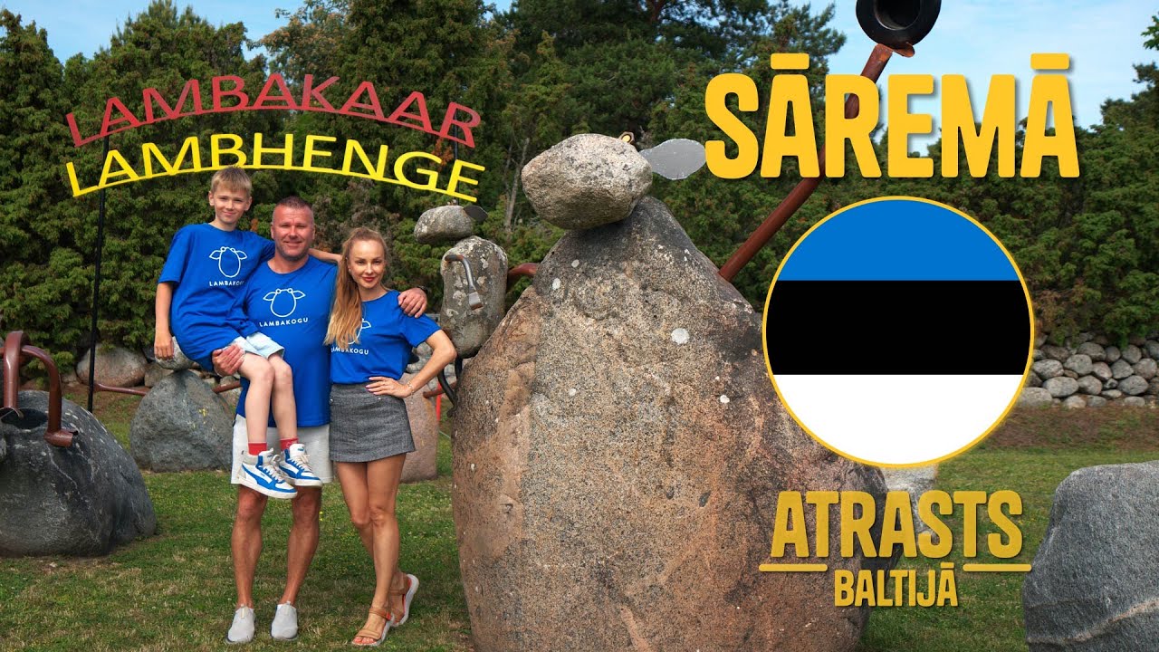 Atrasts Baltijā, Sāremā sala ar akmens aitām un vēja dzirnavām.