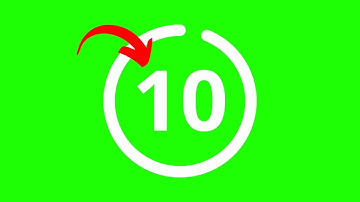The Most Simplest 10 Seconds Green Screen Countdown Timer - No sound