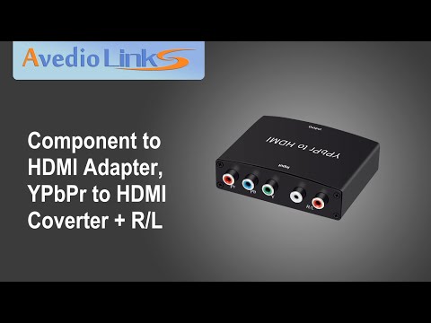 NEWCARE Component 5RCA RGB to HDMI Converter Adapter，YPbPr to HDMI Coverter + R/L