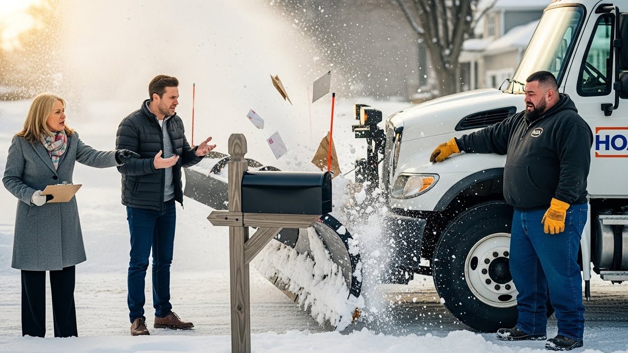 HOA Plow Knocked Over My Mailbox, Driver Laughed, Then Cried When His Truck Hit My New Steel One