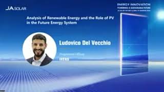 Famous Keynote Speech - Analysis of Renewable Energy and the Role of PV in the Future Energy System Profile