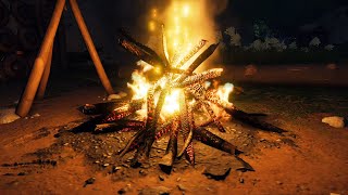 1 Hour Campfire Sounds, for Relaxing Sleep, Insomnia, White Noise - Ghost of Tsushima