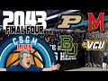 Live 2D Sim 🏀 | The Final Four S43 (#3 Purdue vs #6 Maryland) (#3 VCU vs #1 Baylor) | DDSCB25
