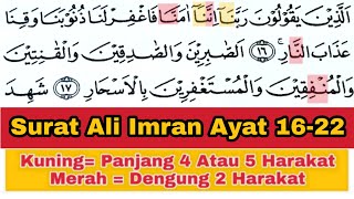 Tadarus Surat Ali Imran Ayat 16-22, Ada Warna Tanda Panjang & Dengung Agar Lancar Baca al-Quran