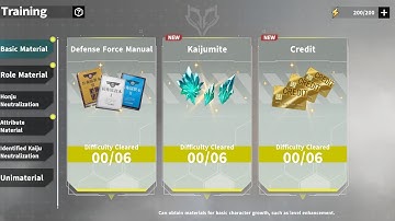 Kaiju Number 8 - Training Credit (5) (Squad 5 lv.70) Spec Ops Ranks 3 Celebration Mission 