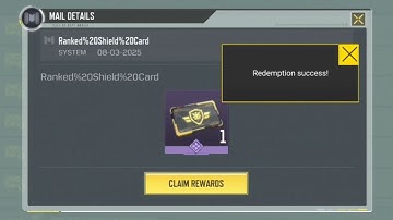 NEW CODE for RANKED SHIELD CARD