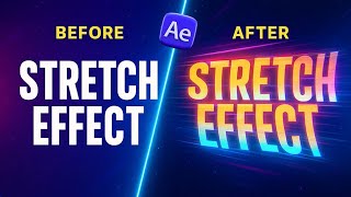 Stretch Text Effect in After Effects | Text Bounce Effect #SmoothAnimation #Stretching