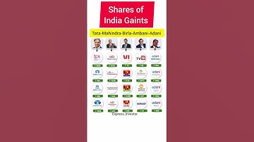 List of Shares of India Gaints #tata #mahindra #birla #ambani #adani #sharemarket