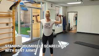Standing Dumbbell Scarecrow With Bent Arms