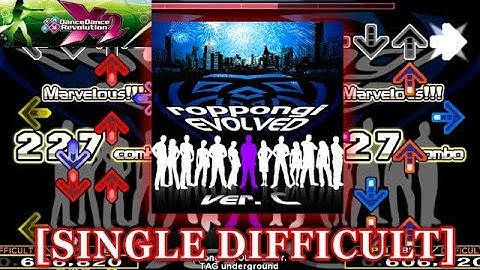 【DDR X2】 roppongi EVOLVED ver.C [SINGLE DIFFICULT] 譜面確認＋クラップ