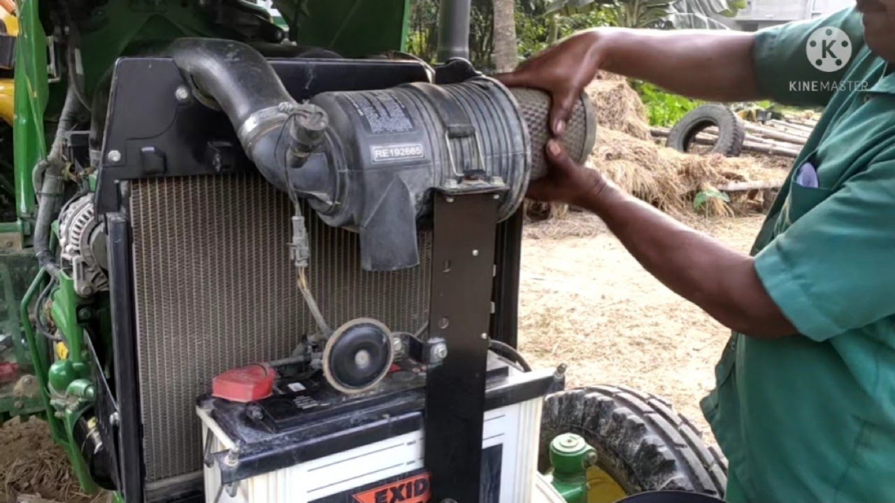 John Deere 5045 D engine oil change and oil filter&coolant change after