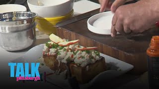Recipe for brioche crab bruschetta