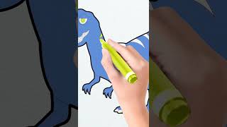 Velociraptor 벨로키랍토르 Kids dinosaurs coloring #공룡색칠 #벨로키랍토르 #Velociraptor #dinosaurs #Shorts