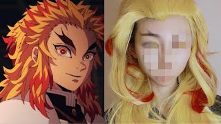 trying my best to cosplay a male from Demon Slayer!  Yaiba Rengoku Cosplay! Ft.TTDeye&amp;cossky