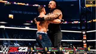 Roman Reigns John Cena & Brock Lesnar Vs Randy Orton The Rock & The Undertaker - WWE 2k23