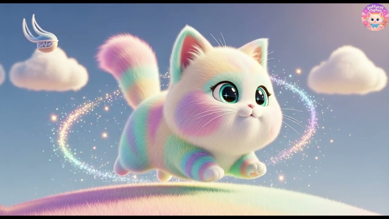 The Sky Just Sneezed 🌌🤧 | Puffy Cat’s Funny & Magical Bedtime Rhyme for Kids