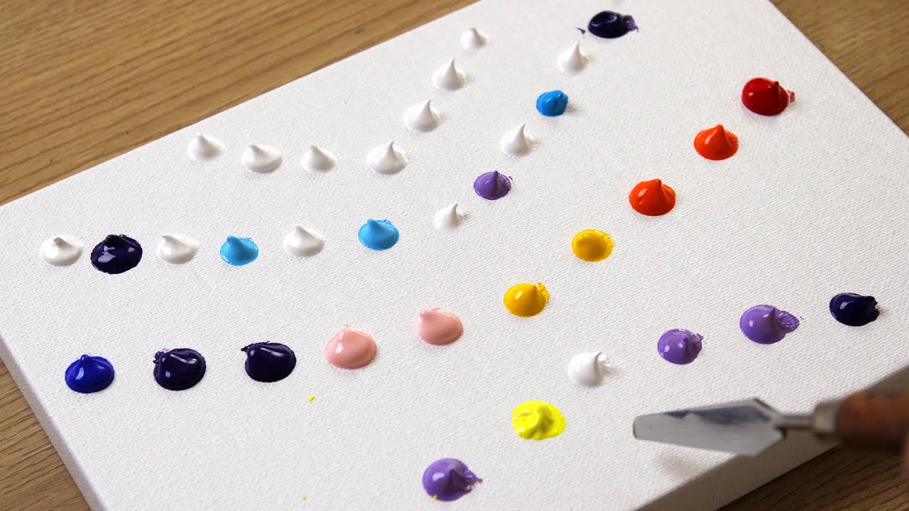 Abstract cityscape painting with palette knife / Demo / Simple painting ...