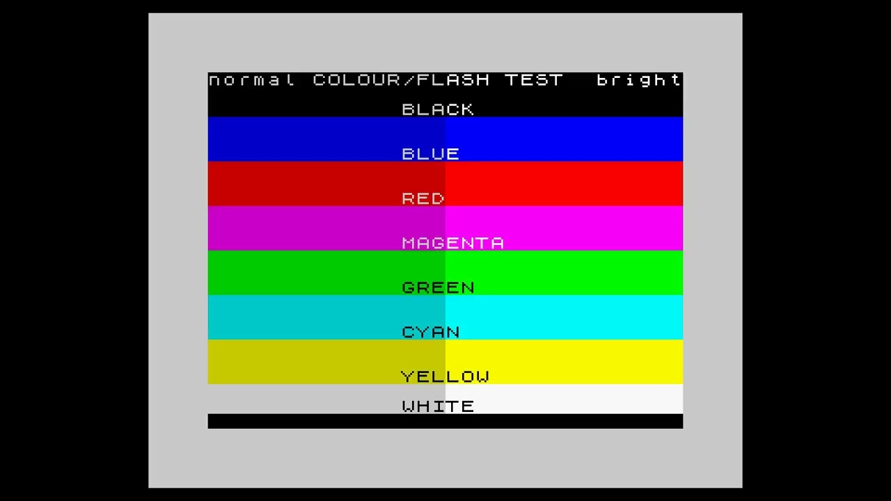 ZX Spectrum software: TEST PROGRAM (1985 Dr. Ian Logan) - YouTube