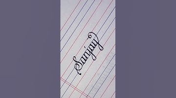 😊 Sanjay 😊 #beautiful #cursive @SamsHandwriting