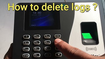 How to delete device logs in biomax machine | biomax