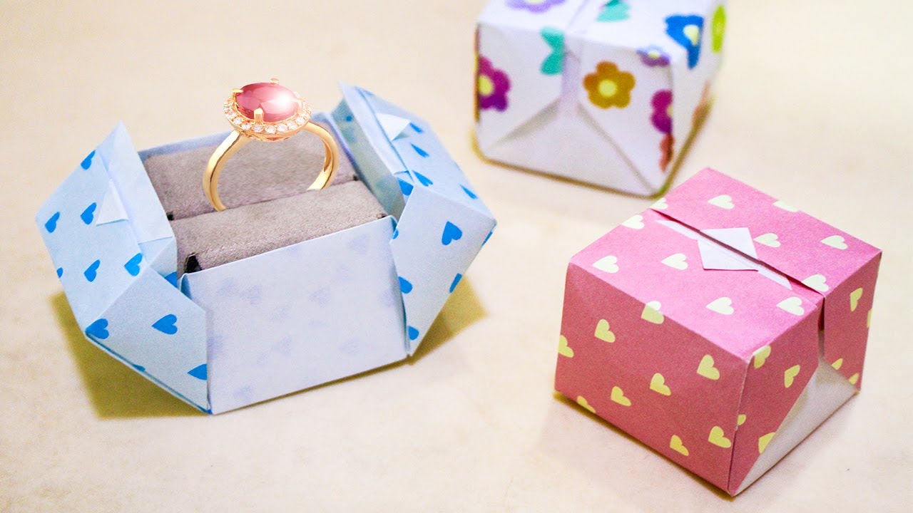 Easy Origami Box How To Make Origami Ring Box Step By Step Youtube