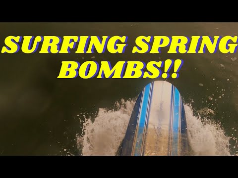 Surfing Spring Bombs! 💣💣🏄‍♂️🏄‍♂️🌊🌊#surfing #canada #canadasurfing # ...