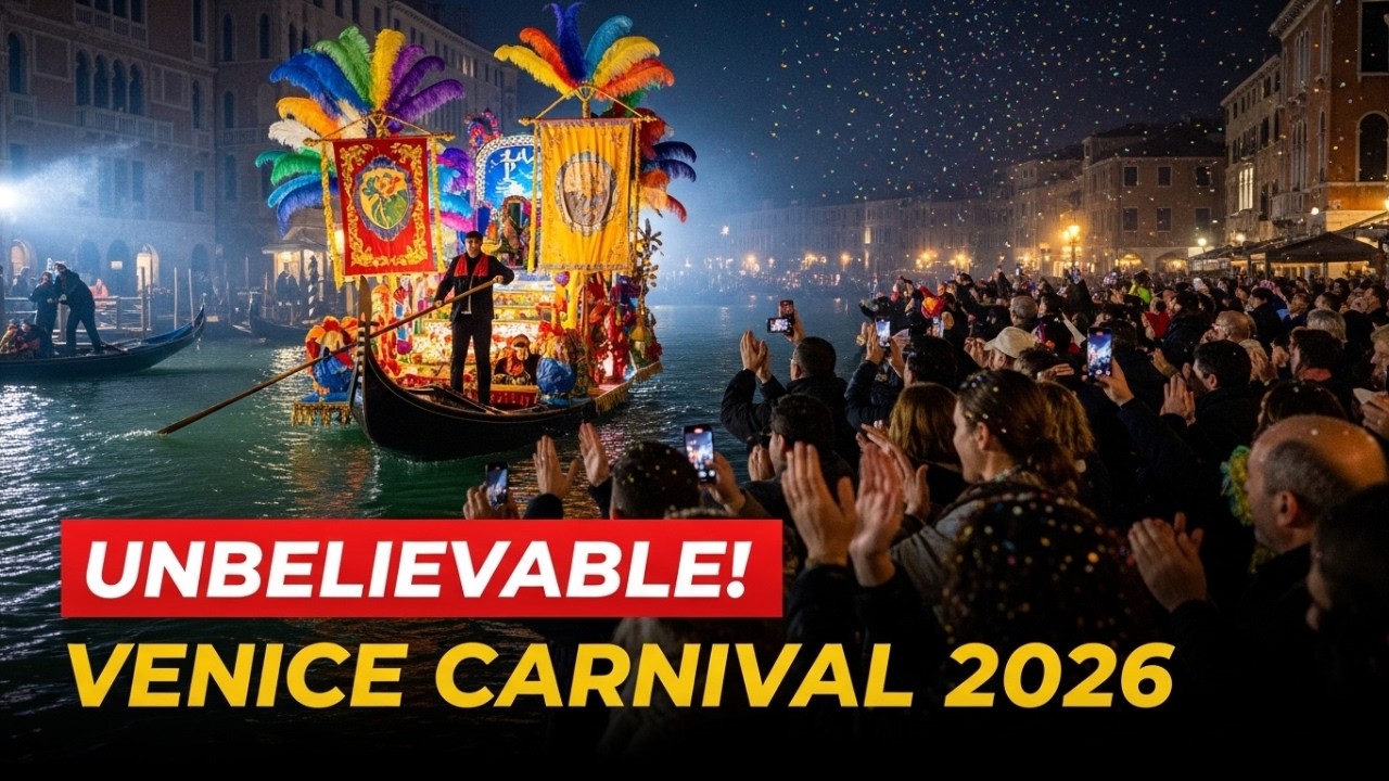 Venice Carnival 2026 Opening Parade | Grand Canal Water Spectacle & Masked Festival Show