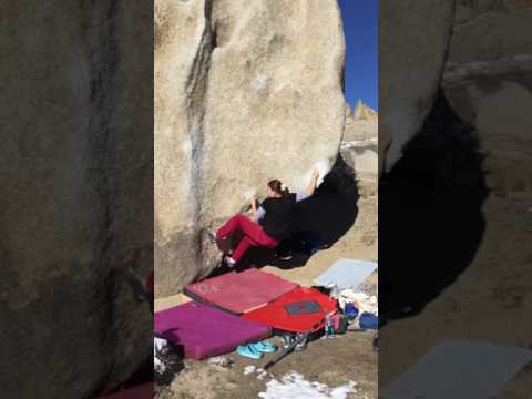Beta Video for climb Buttermilk Stem Sit v4, Bishop