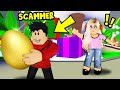 I Was Stalked By A Scammer! He Tried To Steal My Golden Egg! (Roblox Adopt Me Story)