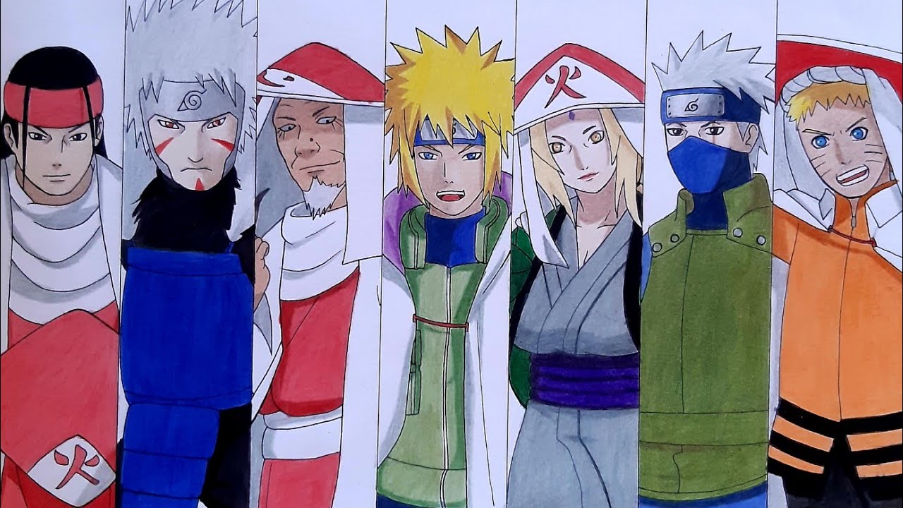Speed Drawing - 7 Hokages (Naruto)  😱😱 Você ou seu filho ja pensou em  aprender a desenhar personagens famosos? É possível sem ir pra uma escola  de desenho cara e que
