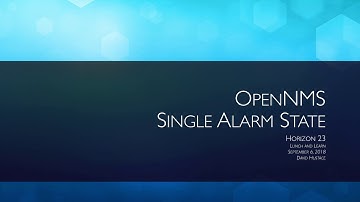 Single Alarm State Lunch and Learn: Sept 6, 2018