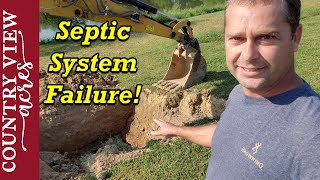 Our brand new septic system failed.  It doesn