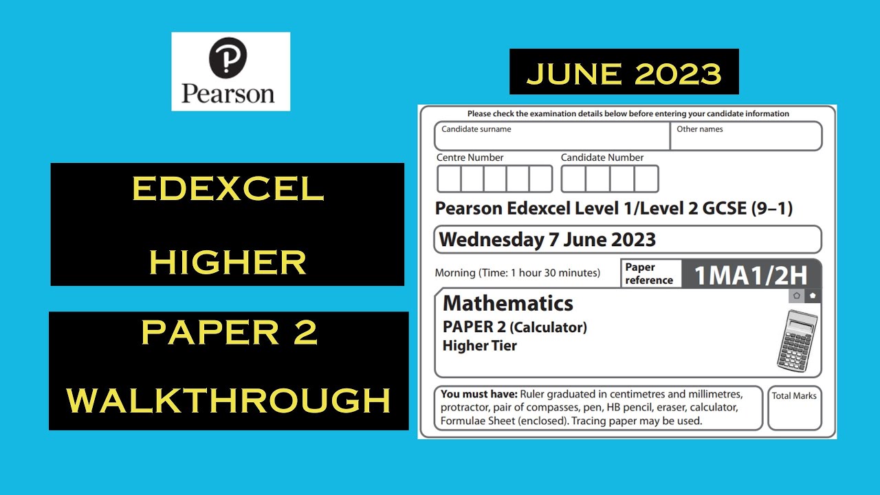 Edexcel GCSE Higher - June 2023 - Paper 2 - Comprehensive Maths ...