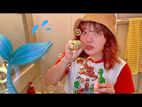 【ASMR】あなたは人魚🧜🏻‍♀️お風呂で一緒に遊ぼう🛁｜ロールプレイ,ささやき声