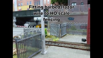 Fitting barbed/razor wire to HO scale fencing