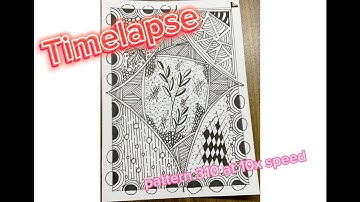 Fast drawing | Zentangle pattern 310 timelapse | Speed art