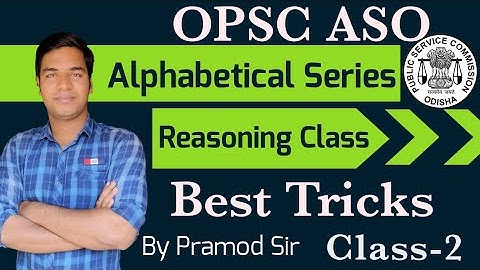 Alphabetical Series Reasoning for OPSC ASO II #resoning Classes for ASO Exam II #opsc #pk_study_iq