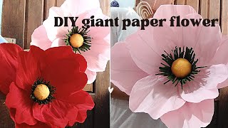Step by Step: How to make a Giant Paper Flower Easy Crepe Paper Flower for Party/ Wedding Decor