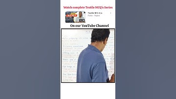 Textile MCQ Series 016  #spinning #textilespinning