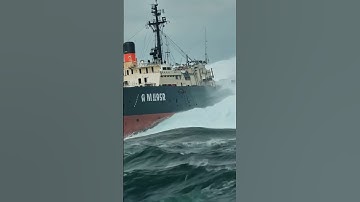 What Happens When a Ship Faces a Tidal Wave from Behind? #tidalwave #wave #ship