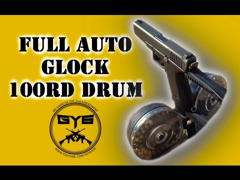 ⁣Full Auto GLOCK - 100rd Drum Mag