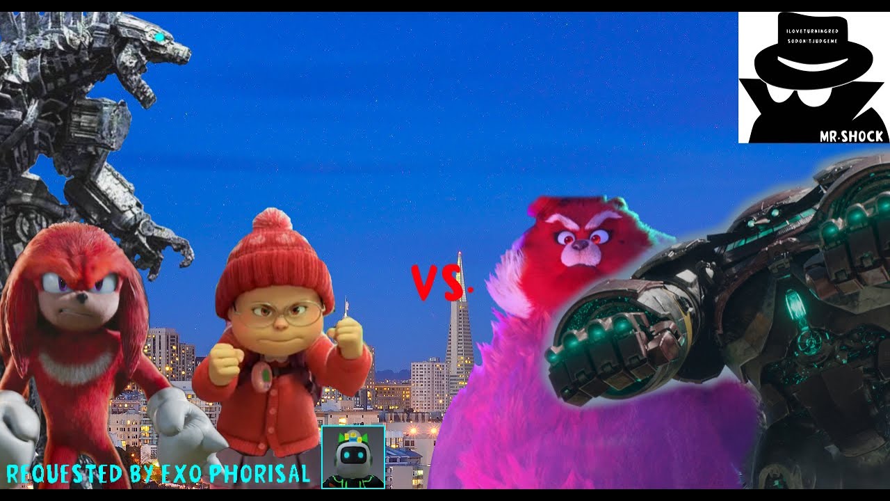 Mei Lee And Knuckles Vs Death Egg Robot And Ming Lee l Mechagodzilla