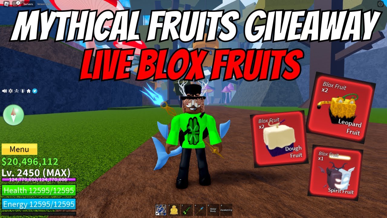 🔴LIVE - Giveaway Spirit , Love & Rumble Fruit BLOX FRUITS