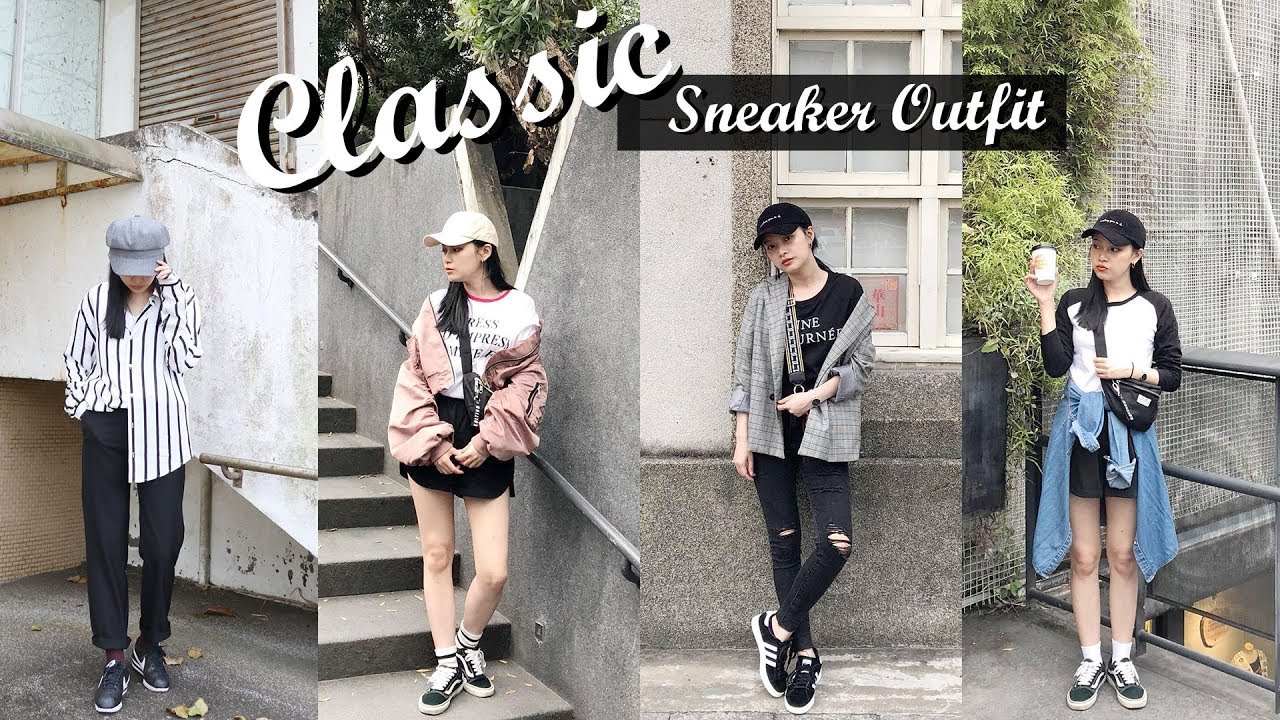 誰說春夏只能穿白鞋 輕鬆打造春夏經典小黑鞋穿搭look Vans Adidas Nike Classic Sneaker Outfit 夢露monroe Youtube