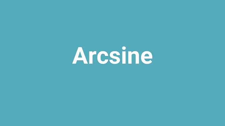 'Arcsine' Meaning and Pronunciation