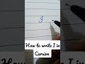How to write uppercase and lowercase i in cursive writing