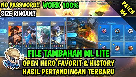 Data Open Hero Favorit & History Hasil Pertandingan Terbaru Patch M4 | Data Tambahan ml lite