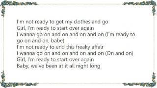 Keith Sweat - I'm Not Ready Lyrics