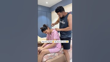 Navratri Nights VS Navratri Days🤣#ytshorts #youtubeshorts #viral #funny #comedy #garba #shortsfeed