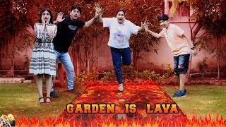 GARDEN IS LAVA | Floor is lava | Family Comedy Challenge | Aayu and Pihu Show screenshot 4